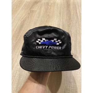 Vintage Chevy Power Chevrolet Adjustable Hat Cap Adjustable Black Racing Nascar